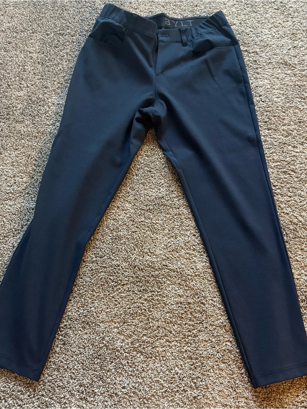 BYLT Navy Stretch Slim Pants